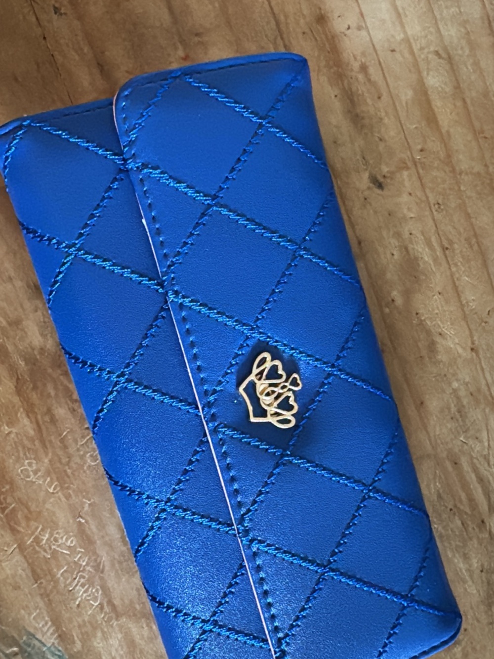 Stylish Quilted Wallet – Blue & Pink